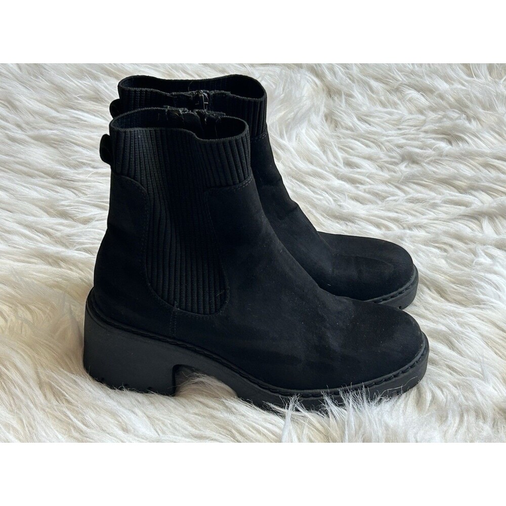 No Boundaries NOBO Women's size 7 Chunky Black ankle boot goth